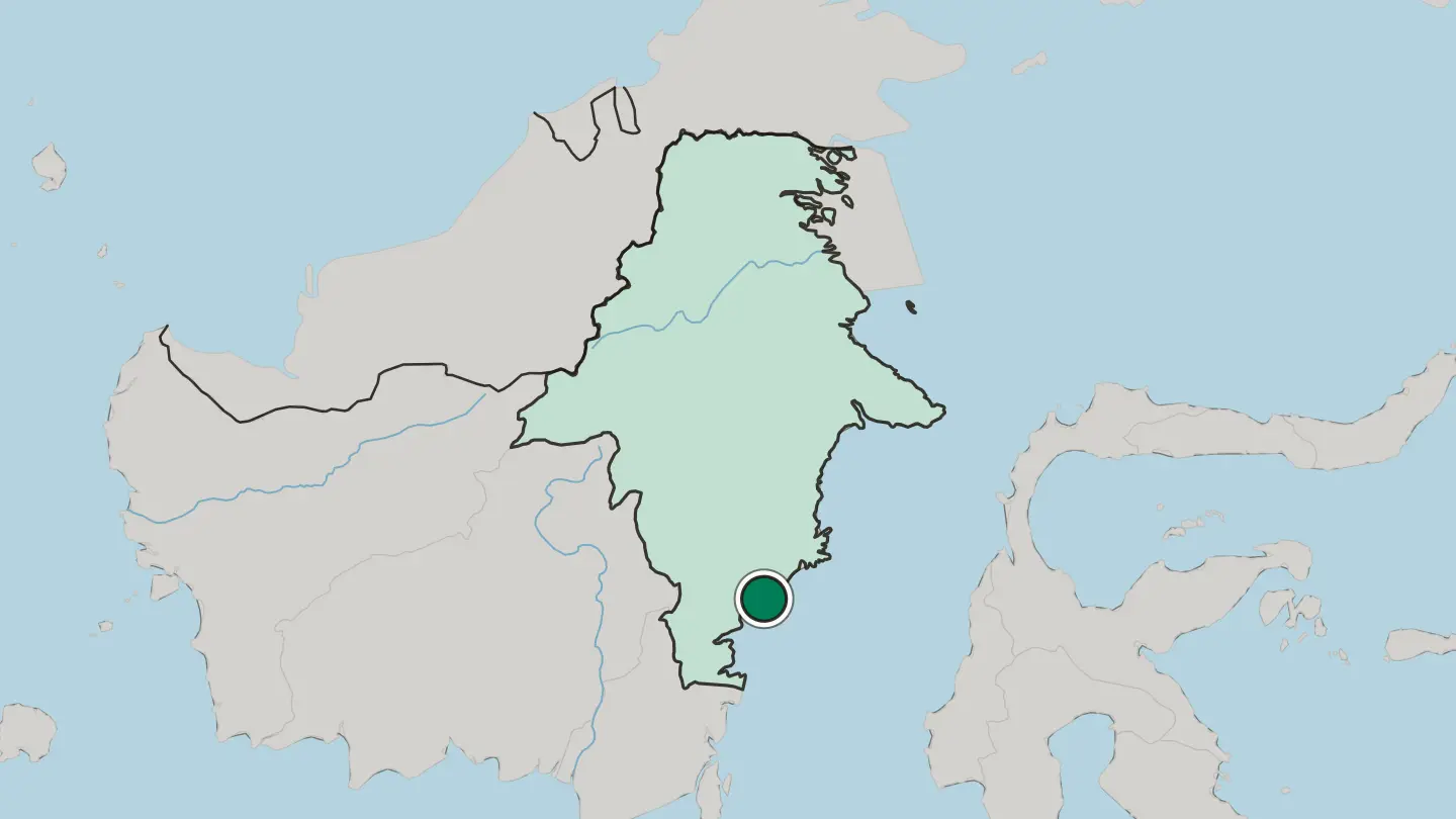 Map of Balikpapan in Indonesia
