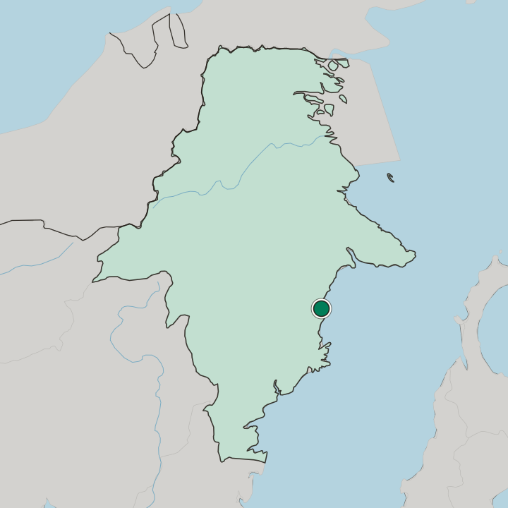 Map showing Bontang — In Provinsi Kalimantan Timur
