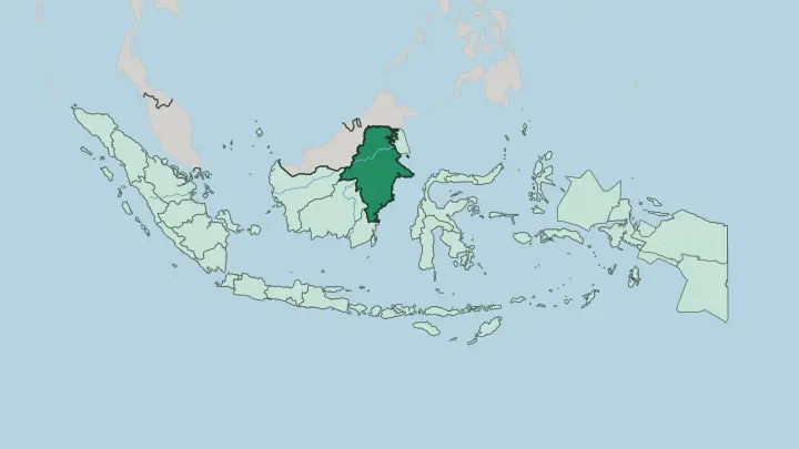 Map of Provinsi Kalimantan Timur in Indonesia