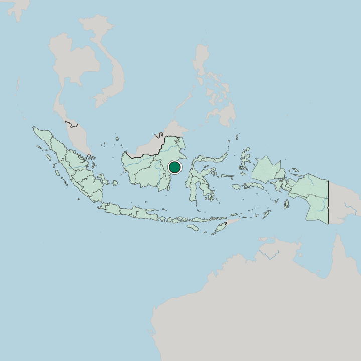 Map showing Samarinda — In Indonesia