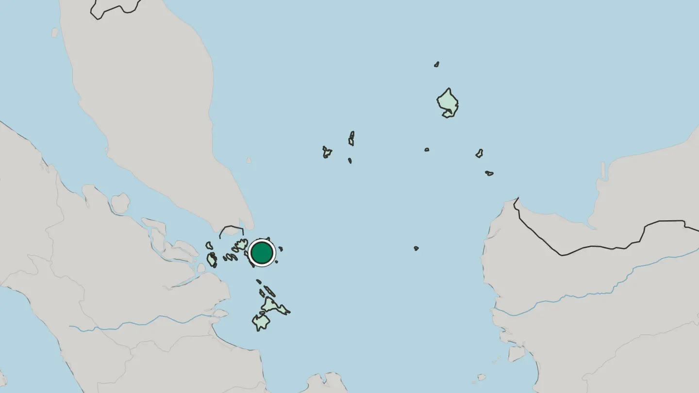 Map of Tanjung Pinang in Indonesia