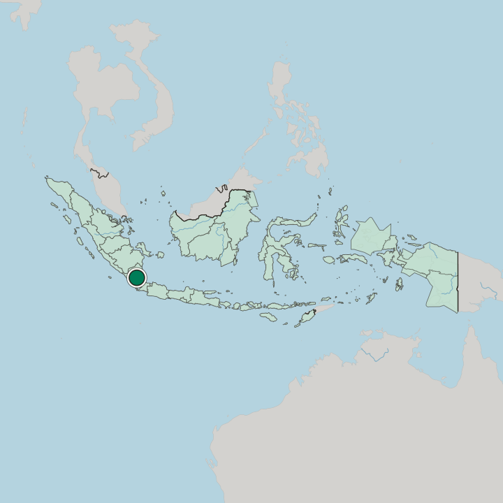 Map showing Bandar Lampung — In Indonesia