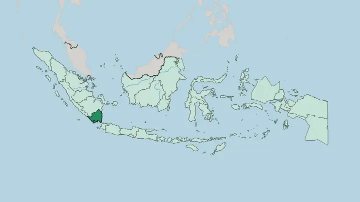 Map of Provinsi Lampung in Indonesia