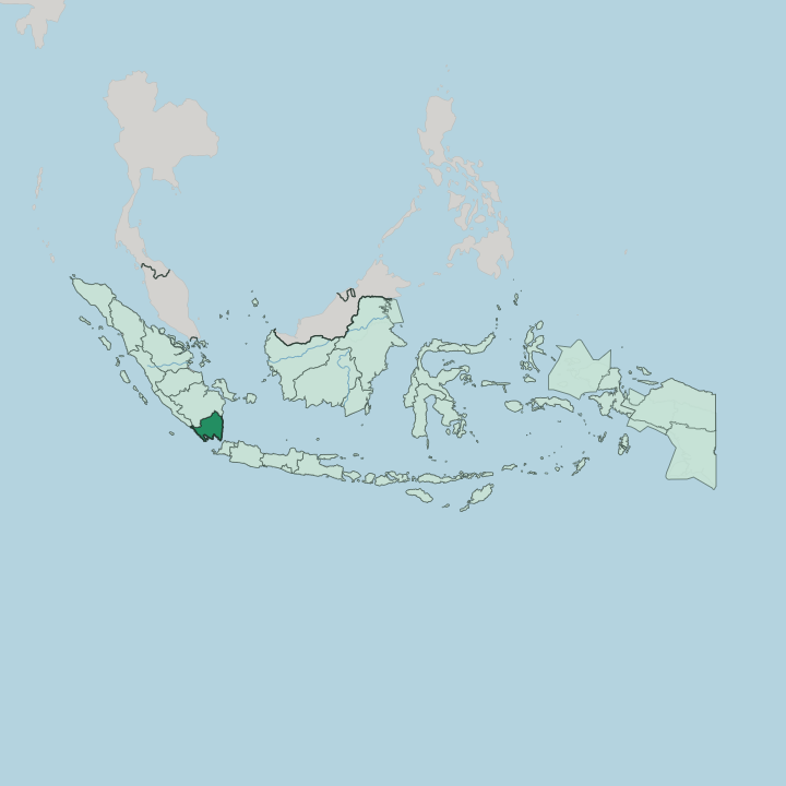 Map showing Provinsi Lampung — In Indonesia