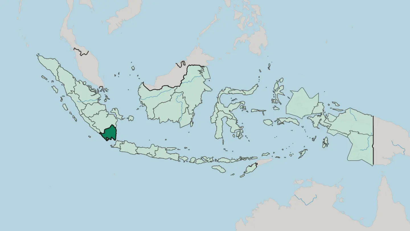 Map of Provinsi Lampung in Indonesia