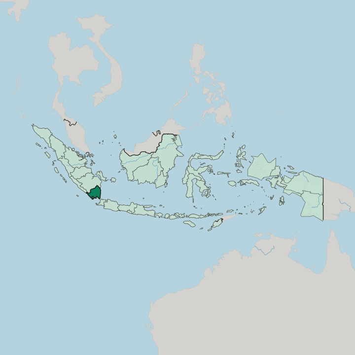 Map showing Provinsi Lampung — In Indonesia