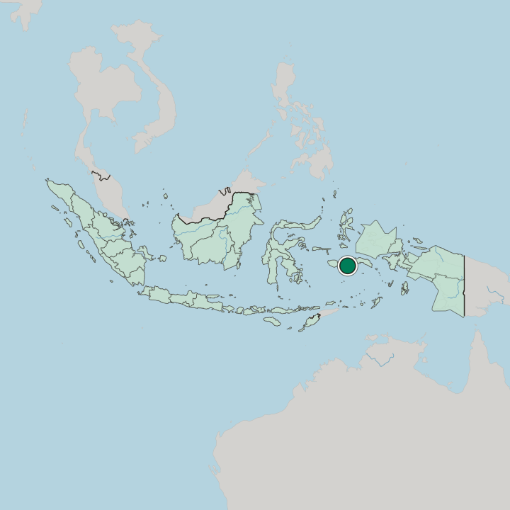 Map showing Ambon — In Indonesia