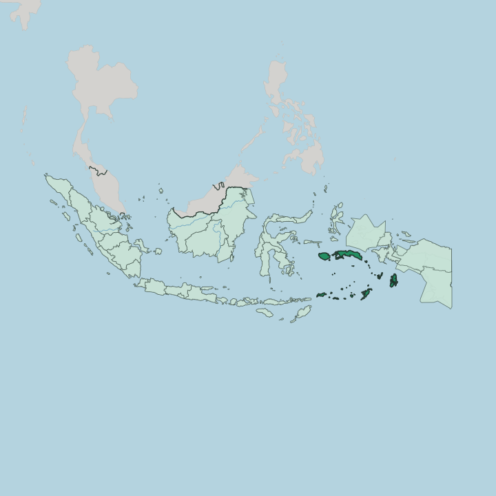 Map showing Provinsi Maluku — In Indonesia
