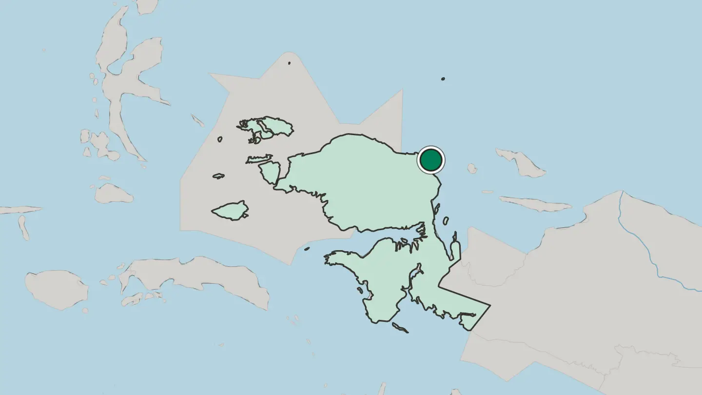 Map of Manokwari in Indonesia