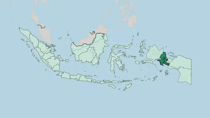 Map of Provinsi Papua Barat in Indonesia
