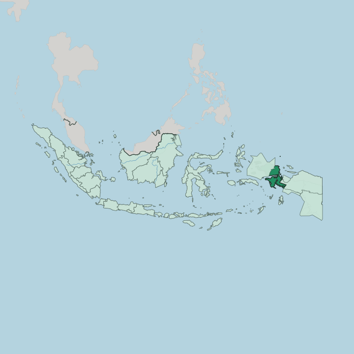 Map showing Provinsi Papua Barat — In Indonesia