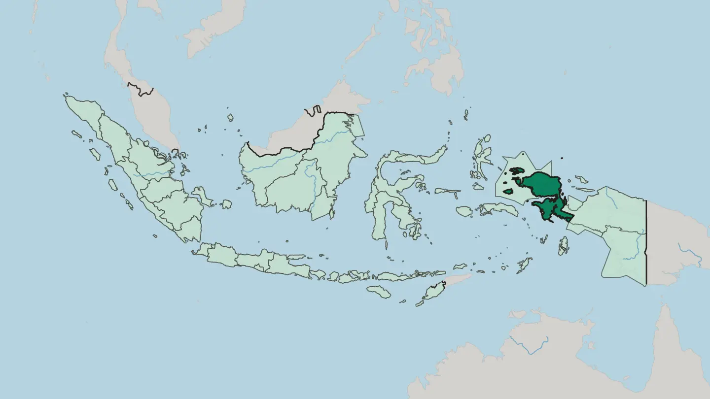 Map of Provinsi Papua Barat in Indonesia