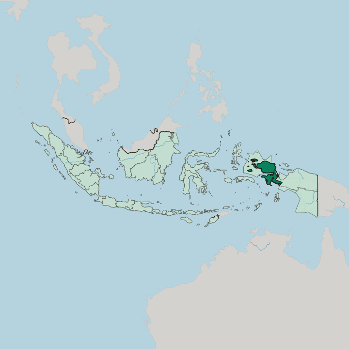 Map showing Provinsi Papua Barat — In Indonesia