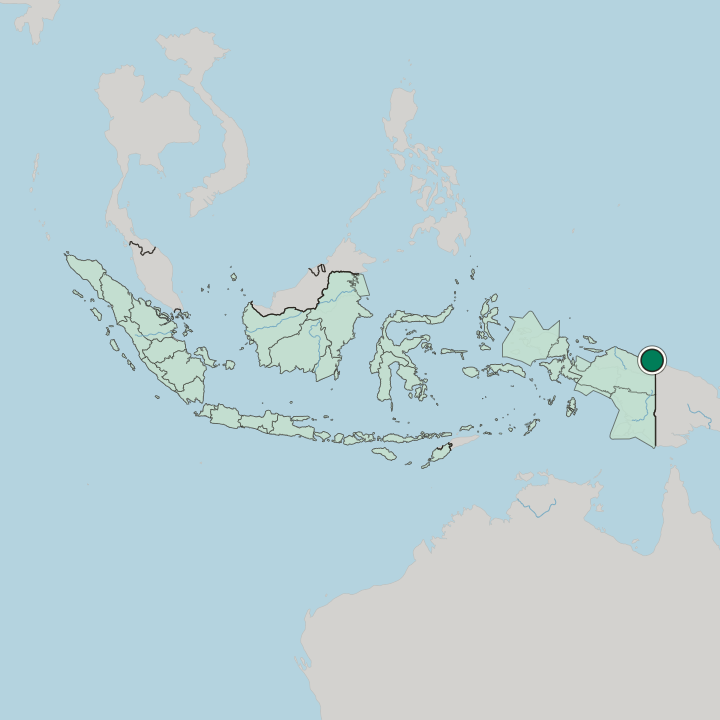 Map showing Jayapura — In Indonesia