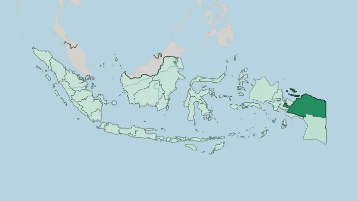 Map of Provinsi Papua in Indonesia