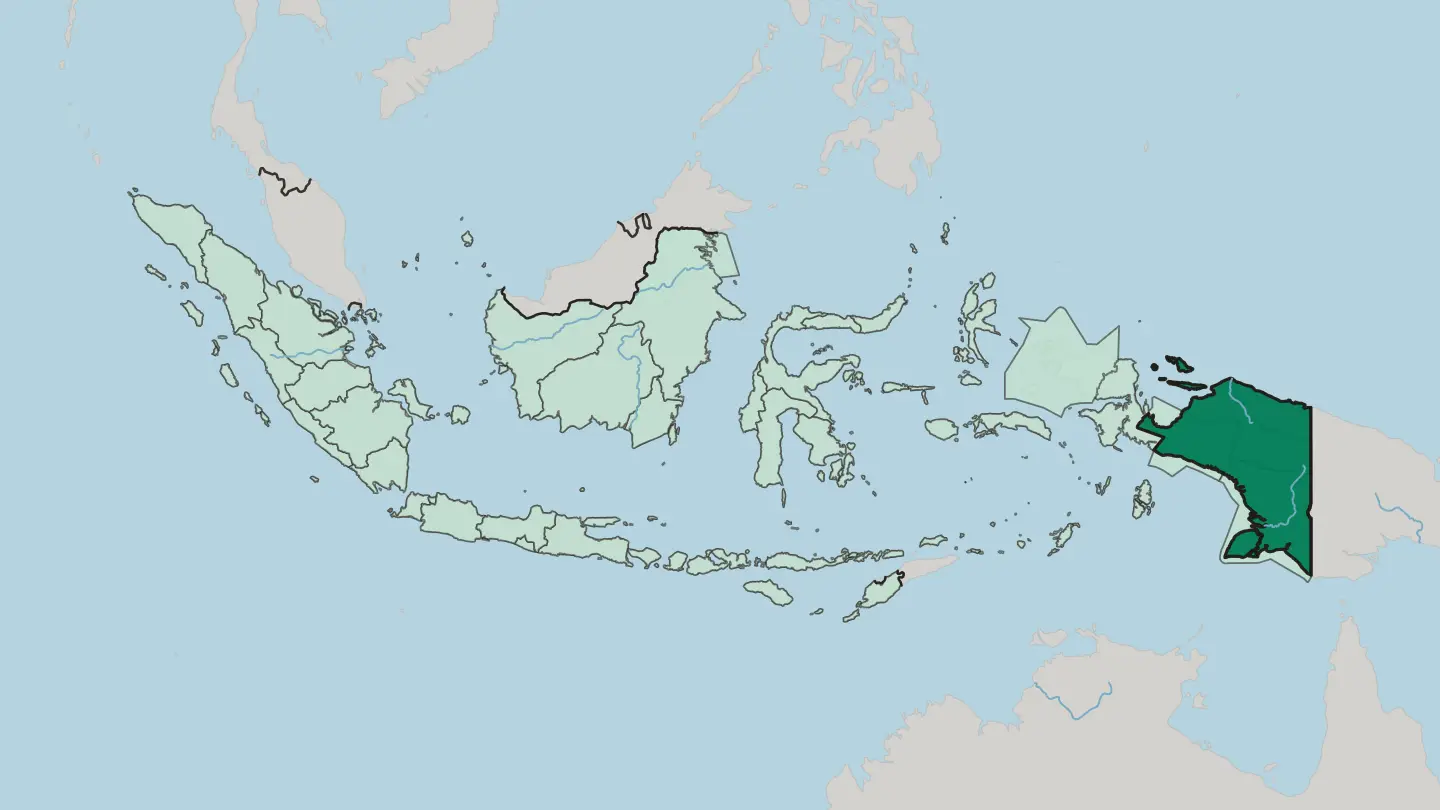 Map of Provinsi Papua in Indonesia