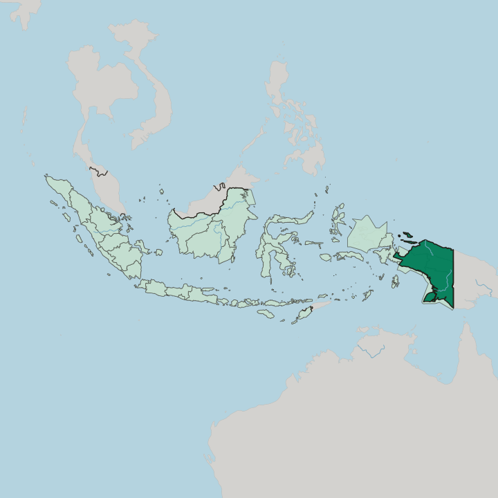 Map showing Provinsi Papua — In Indonesia