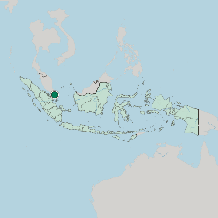 Map showing Batam — In Indonesia