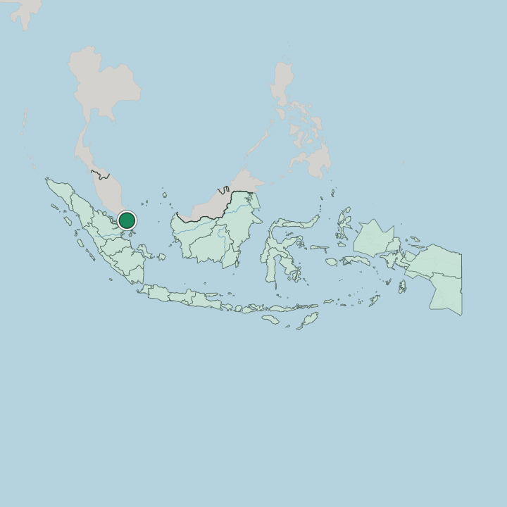 Map showing Batam — In Indonesia