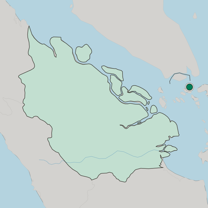 Map showing Batam — In Provinsi Riau