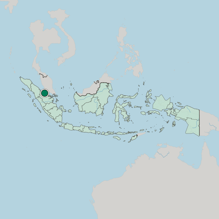 Map showing Dumai — In Indonesia