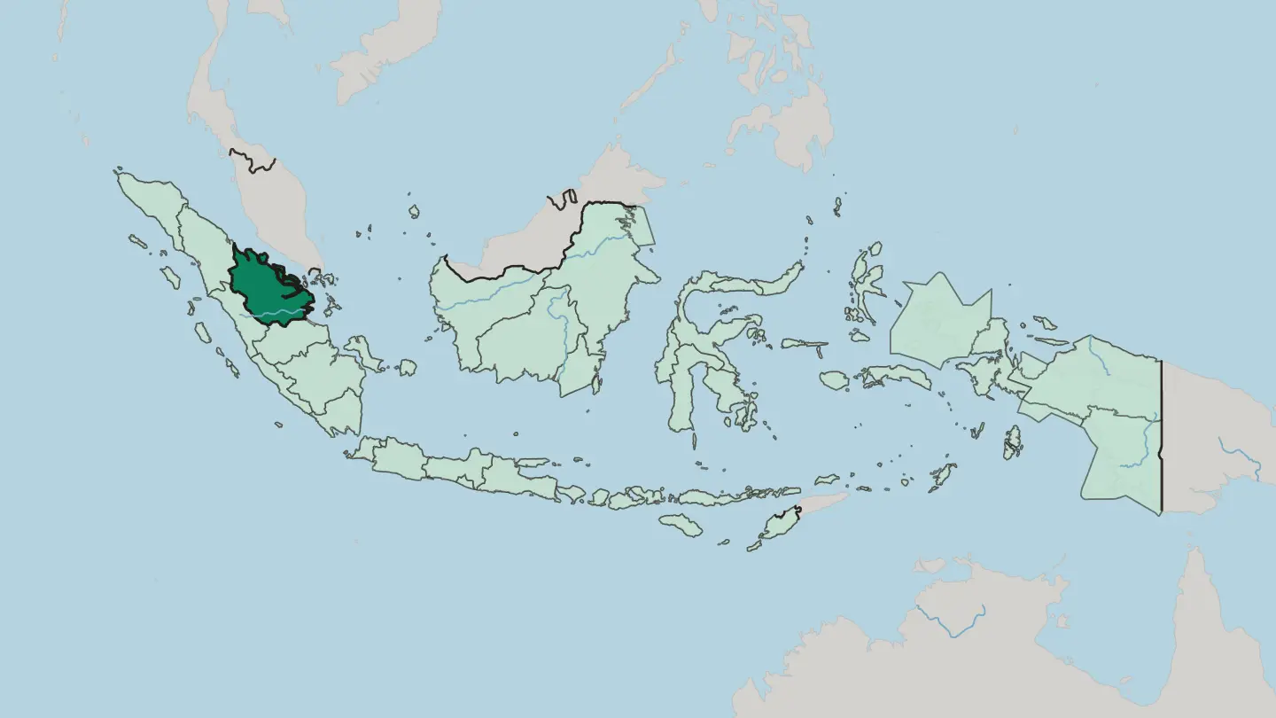 Map of Provinsi Riau in Indonesia