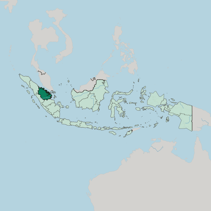 Map showing Provinsi Riau — In Indonesia