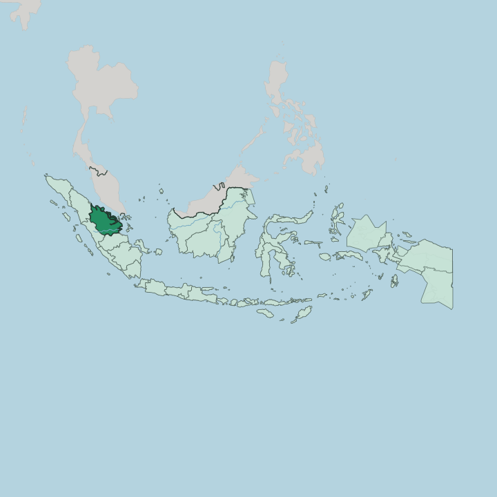 Map showing Provinsi Riau — In Indonesia