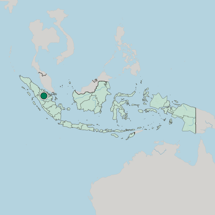 Map showing Pekanbaru — In Indonesia