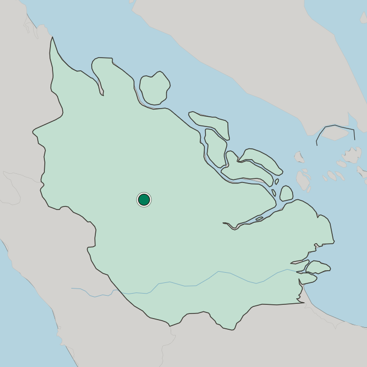 Map showing Pekanbaru — In Provinsi Riau