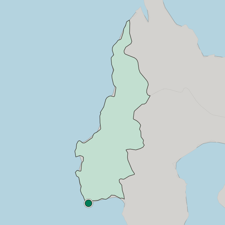 Map showing Majene — In Provinsi Sulawesi Barat