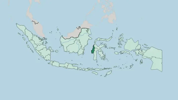Map of Provinsi Sulawesi Barat in Indonesia