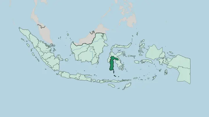 Map of Provinsi Sulawesi Selatan in Indonesia