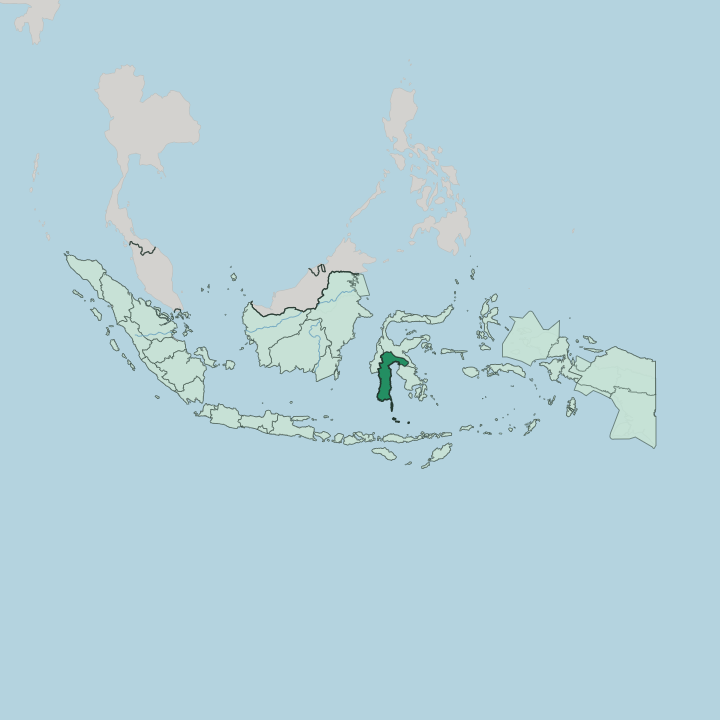 Map showing Provinsi Sulawesi Selatan — In Indonesia