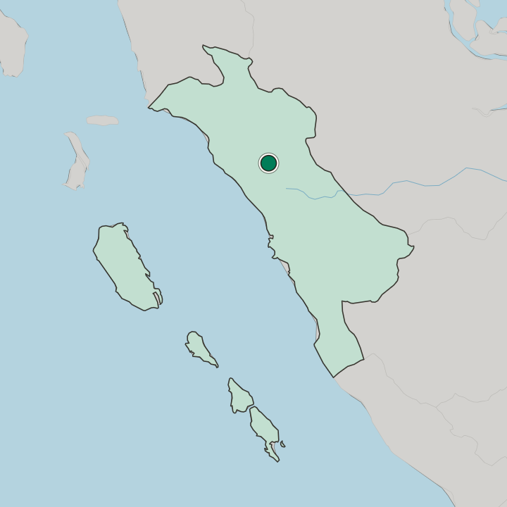 Map showing Bukittinggi — In Provinsi Sumatera Barat