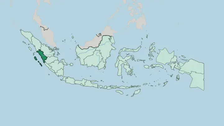 Map of Provinsi Sumatera Barat in Indonesia