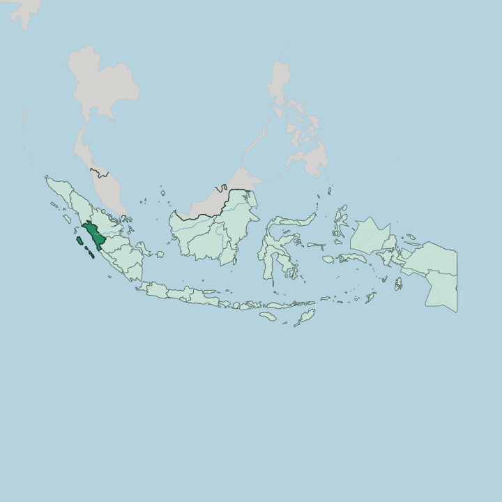 Map showing Provinsi Sumatera Barat — In Indonesia