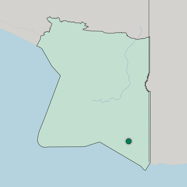 Map showing Merauke — In South Papua