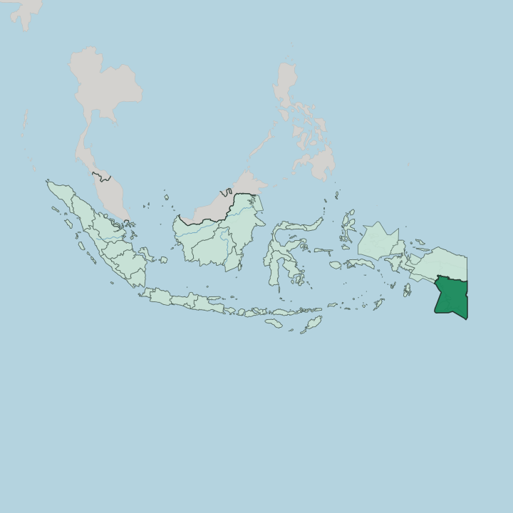Map showing South Papua — In Indonesia