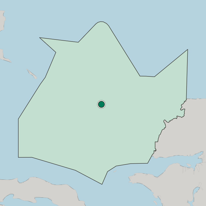 Map showing Sorong — In Southwest Papua