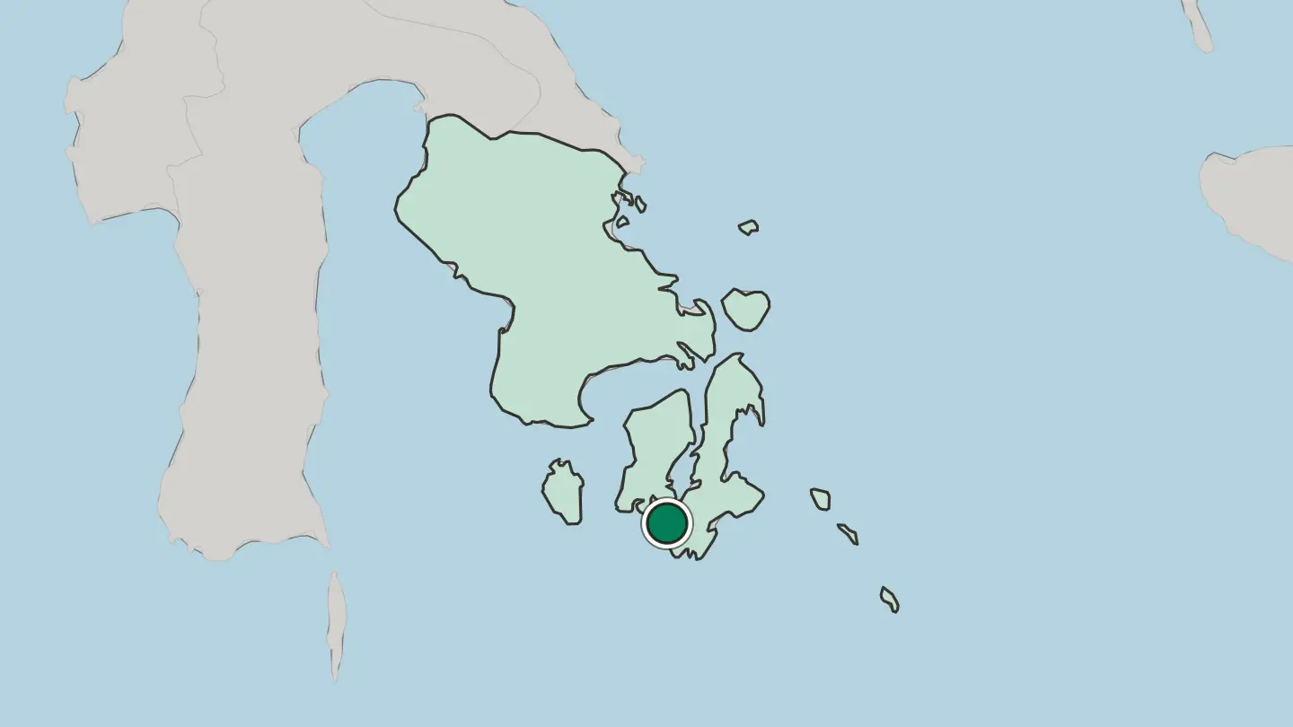 Map of Baubau in Indonesia