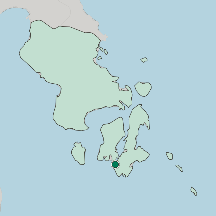 Map showing Baubau — In Sulawesi Tenggara