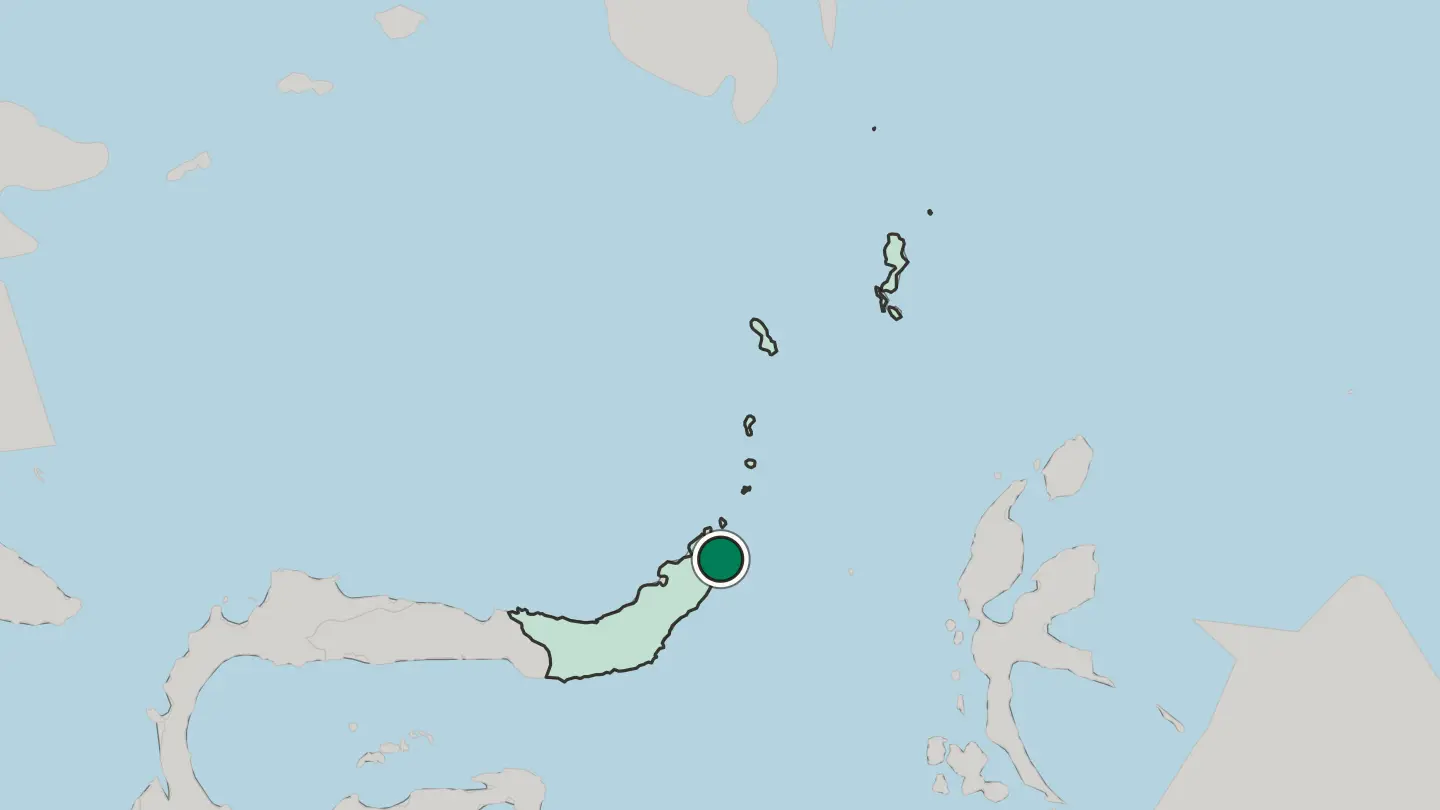 Map of Bitung in Indonesia