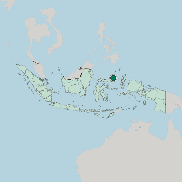 Map showing Manado — In Indonesia