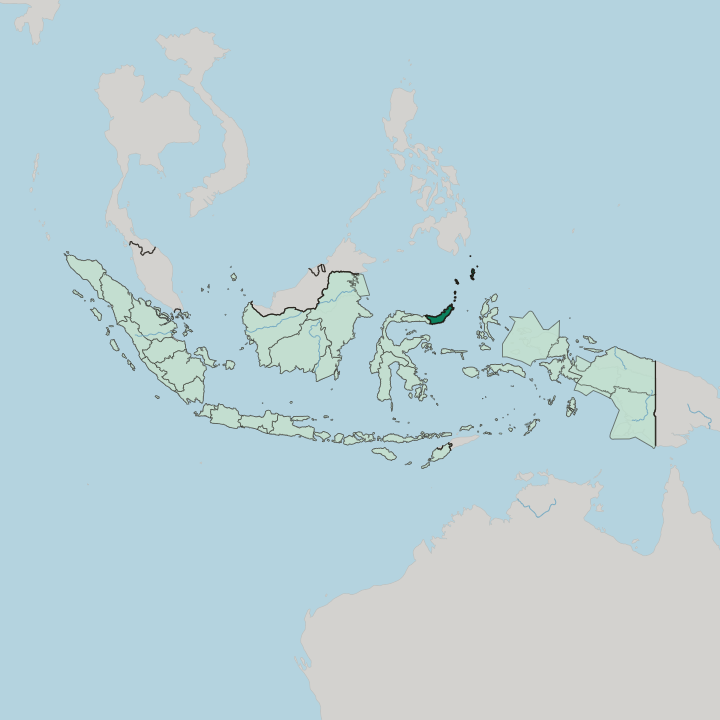 Map showing Sulawesi Utara — In Indonesia