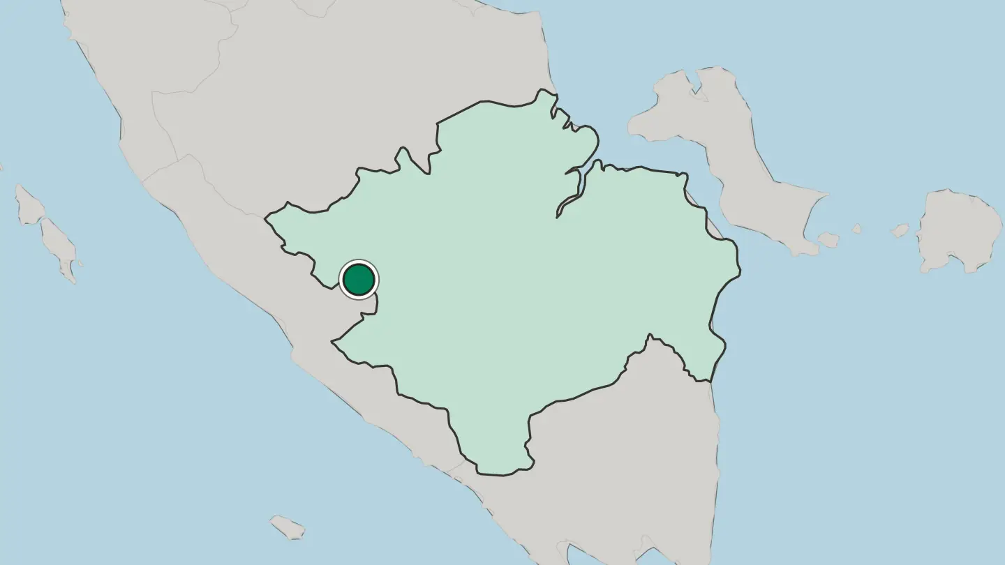 Map of Lubuklinggau in Indonesia