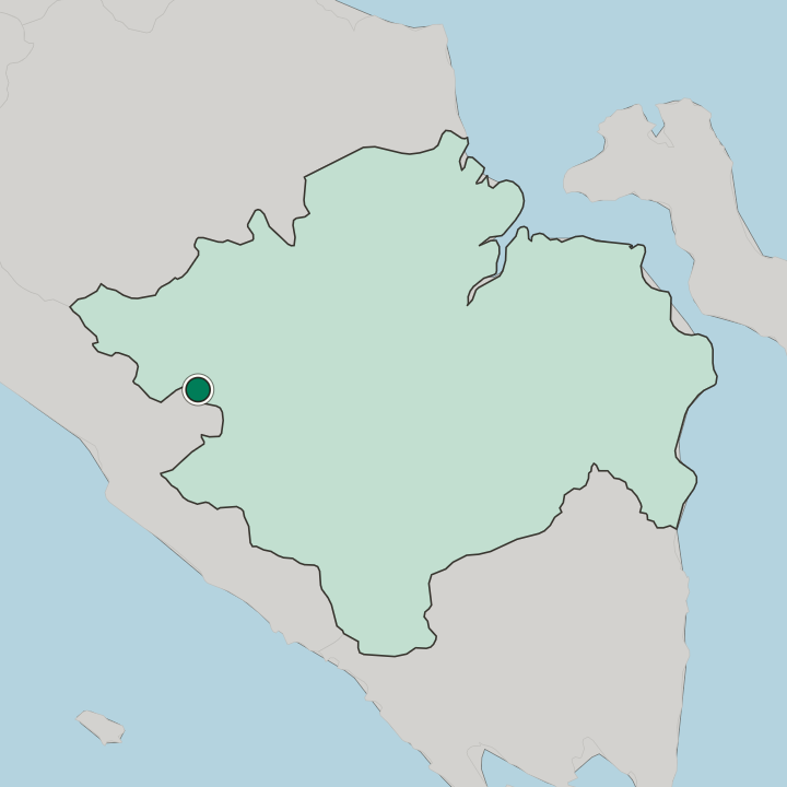 Map showing Lubuklinggau — In Sumatera Selatan