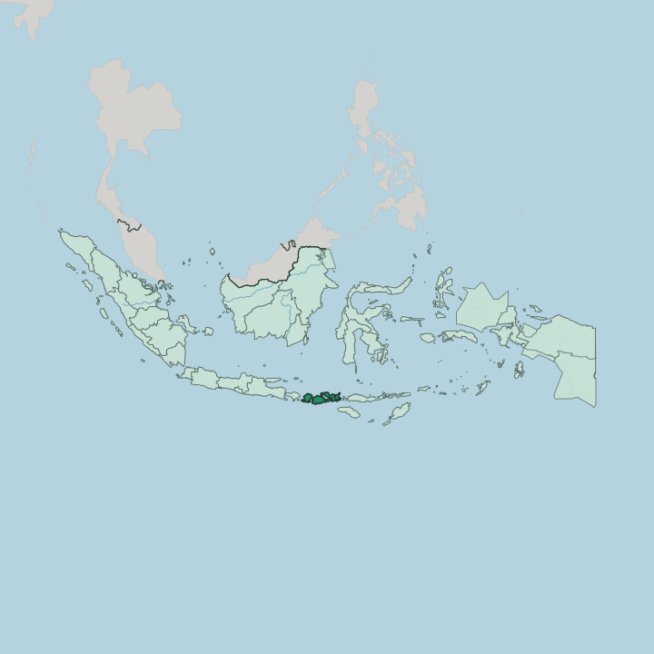 Map showing West Nusa Tenggara — In Indonesia