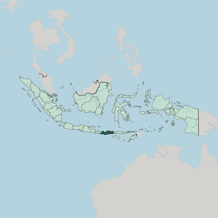 Map showing West Nusa Tenggara — In Indonesia