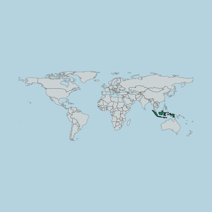 Map showing Indonesia — Worldwide